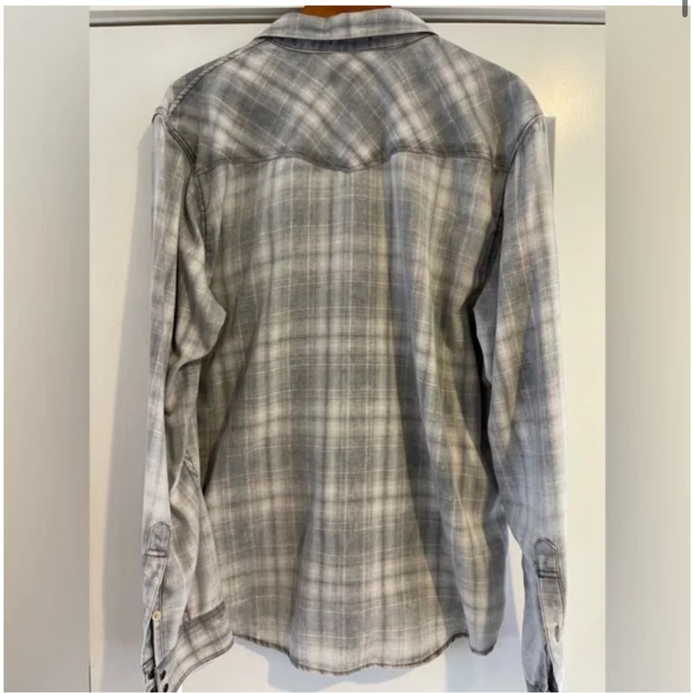 Lucky Brand - Men's Sugar Wash Plaid Western Long Sleeve Shirt - XL - Picture 4 of 6